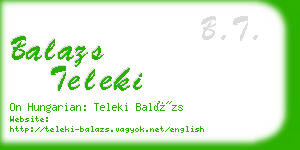 balazs teleki business card